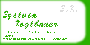 szilvia koglbauer business card